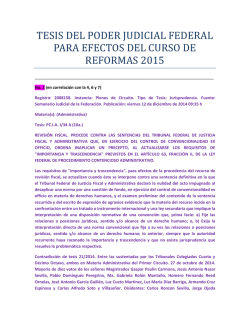 tesis del poder judicial federal para efectos del curso de reformas