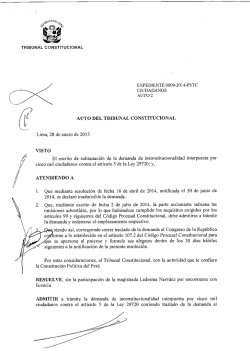EXPEDIENTE 0009-2014-PUTC CIUDADANOS AUTO 2 AUTO DEL
