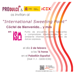 Invitaci&oacute;n Produlce ICEX - Coctel de Bienvenida ISM 2015 PDF