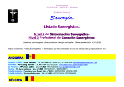 Listado Sanergistas&reg;