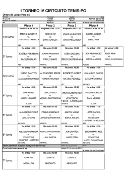 I TORNEO IV CIRTCUITO TENIS-PG - Club de Tenis Playas de Getxo