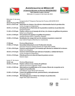 4o Simposio Nacional de Postura