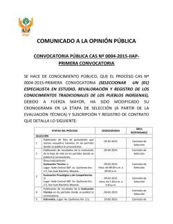 comunicado a la opini&oacute;n p&uacute;blica-ref. convocatoria cas n&deg;0004-2015