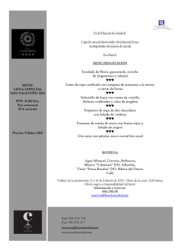 MEN&Uacute; (pdf) - Hotel Catedral Almer&iacute;a