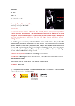 Hommage an V&aacute;zquez Montalb&aacute;n - Instituto Cervantes Hamburg