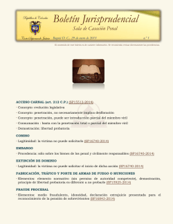 Bolet&iacute;n Jurisprudencial - Corte Suprema De Justicia