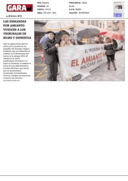 las demandas por amianto vuelven a los tribunales de