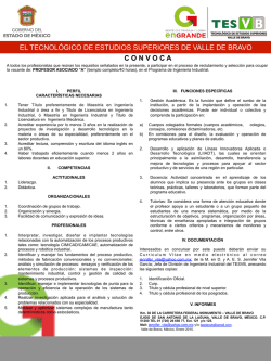 el tecnol&oacute;gico de estudios superiores de valle de bravo convoca