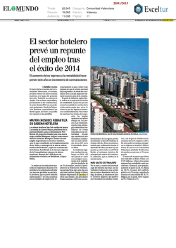 El sector hotelero prev&eacute; un repunte del empleo tras el