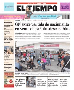 GN exige partida de nacimiento en venta de pa&ntilde;ales