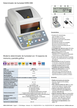 Determinador de humedad KERN DBS Moderno determinador de