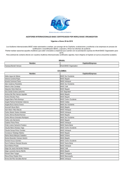 Auditores Internacionales en BASC PER&Uacute;