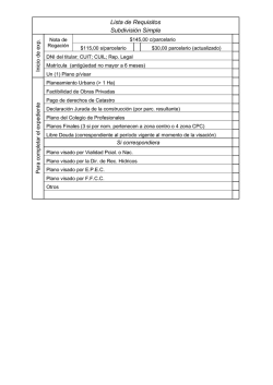 Lista de requisitos Sub. simple