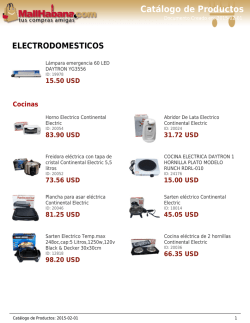 Cat&aacute;logo de Productos