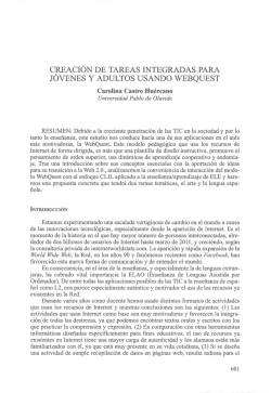 creaci&oacute;n de tareas integradas para j&oacute;venes y adultos usando