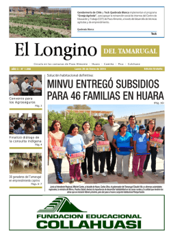 minvu entreg&oacute; subsidios para 46 familias en huara