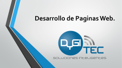 Desarrollo de paginas Web