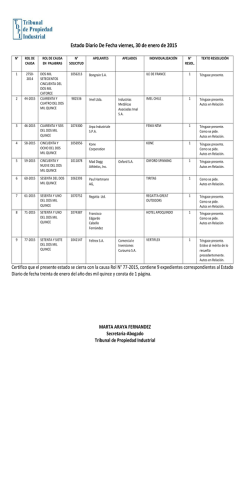 Estado Diario De Fecha viernes, 30 de enero de 2015