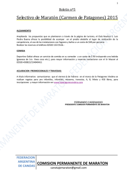 Bolet&iacute;n 5 - Federaci&oacute;n Argentina de Canoas