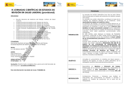 iii jornadas cient&iacute;ficas de estudios de revisi&oacute;n en salud laboral