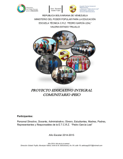 proyecto educativo integral comunitario (peic)