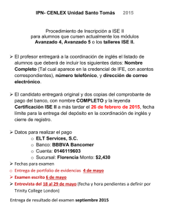 IPN- CENLEX Unidad Santo Tom&aacute;s 2015 Procedimiento de