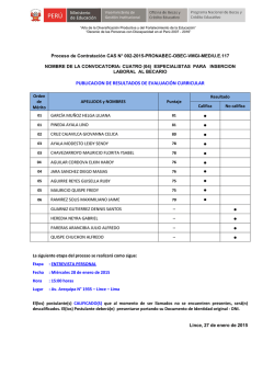 MEMORANDUM N&deg; - 2009-OEFA-SG/OA
