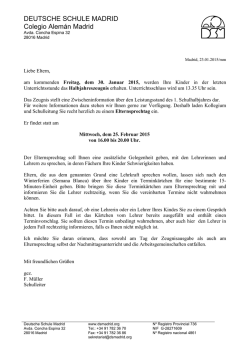 DEUTSCHE SCHULE MADRID Colegio Alem&aacute;n Madrid