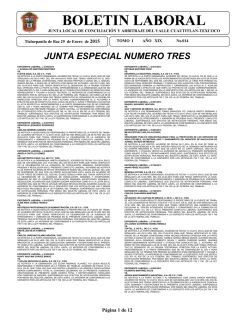 boletin laboral - Junta Local de Conciliaci&oacute;n y Arbitraje del Valle