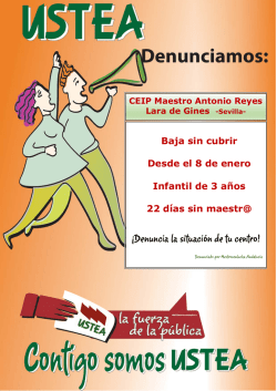 &iexcl;Denuncia la situaci&oacute;n de tu centro!