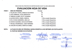 EVALUACION HOJA DE VIDA