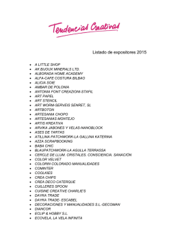 Listado de expositores 2015
