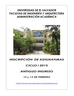 universidad de el salvador facultad de ingenier&iacute;a y arquitectura