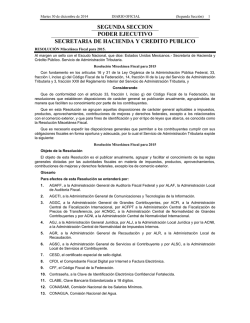 Resoluci&oacute;n Miscel&aacute;nea 2015