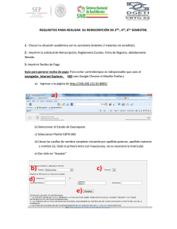 REQUISITOS PARA REALIZAR SU REINSCRIPCI&Oacute;N DE