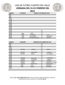 liga de futbol fuentes del valle jornada del 31