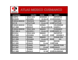 CATEGORIA EQUIPO FECHA HORA CAMPO CUARTA CRUZ