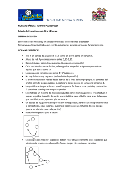 normas b&aacute;sicas pequevoley 2015