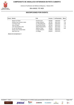 CAMPEONATO DE ANDALUCIA VETERANOS EN PISTA