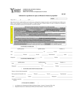 RT-09 - Tr&aacute;mites y Servicios - Gobierno del Distrito Federal