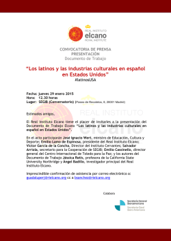 &ldquo;Los latinos y las industrias culturales en espa&ntilde;ol en Estados Unidos&rdquo;