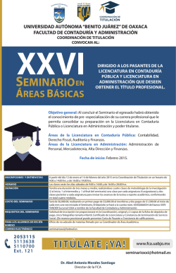 SEMINARIO - Facultad de Contadur&iacute;a y Administraci&oacute;n de la UABJO