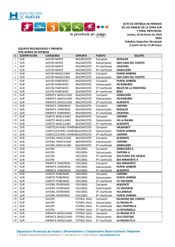 (ENTREGA TROFEOS) - Diputaci&oacute;n Provincial de Huelva