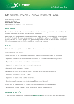 Jefe departamento Suelos y Edificios Madrid