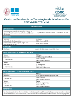 Cronograma CEIT - inictel-uni