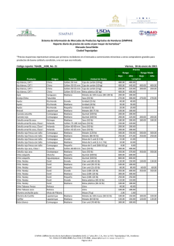 1.2. Reporte diario de precios de hortalizas, Zonal Bel&eacute;n