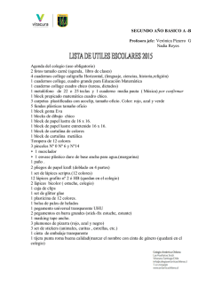 SEGUNDO A&Ntilde;O BASICO A -B Profesora jefe: Ver&oacute;nica Pizarro G