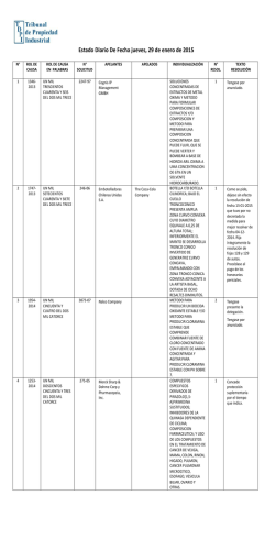 Estado Diario De Fecha jueves, 29 de enero de 2015
