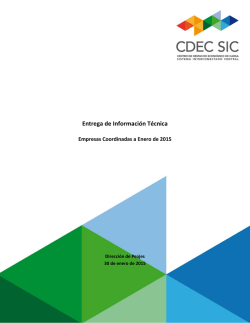 Entrega de Informaci&oacute;n T&eacute;cnica