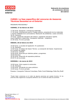 Descargar programa del curso - Federaci&oacute;n de Ense&ntilde;anza de Rioja